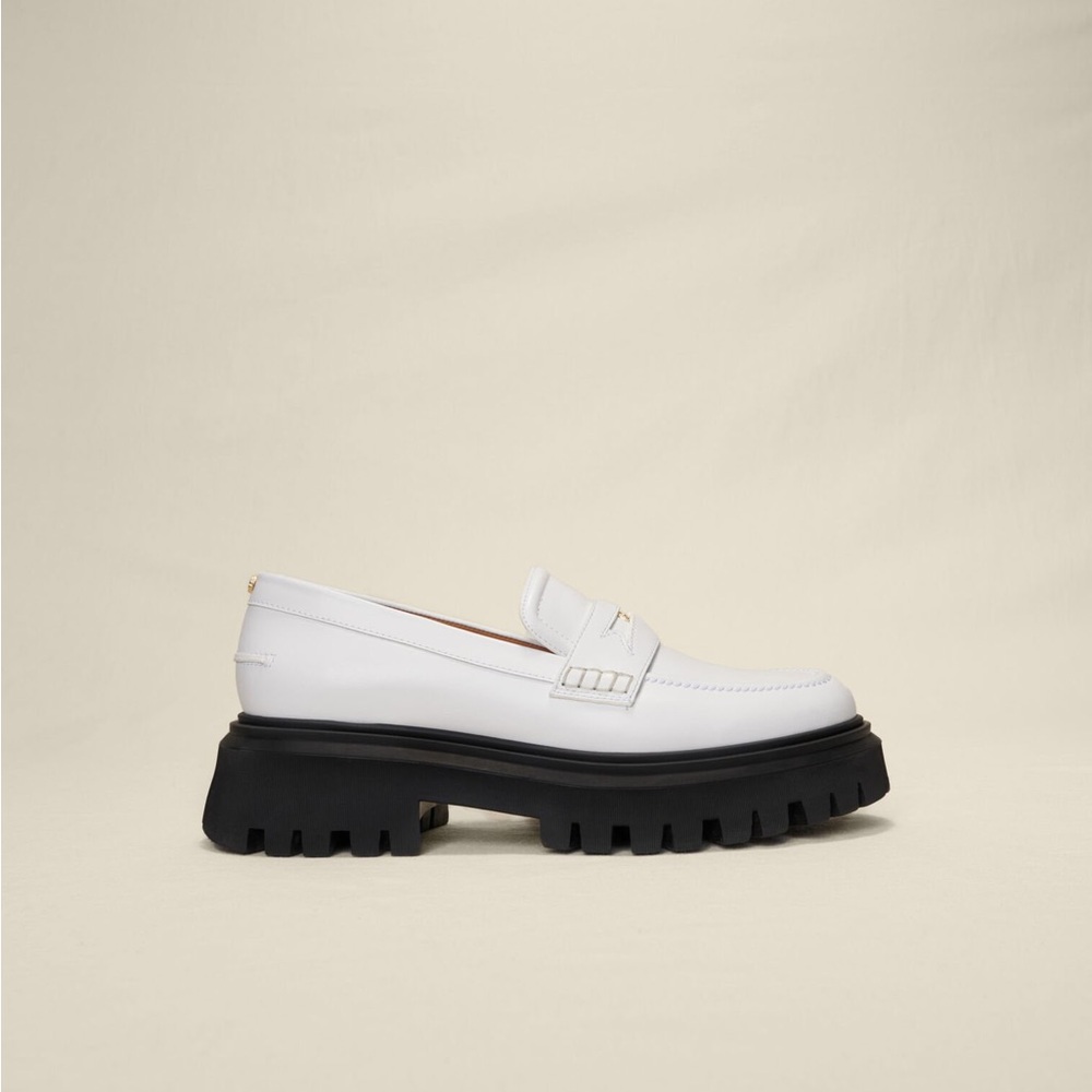 MAJE White Leather Loafers - Brand new in box - CURRENTLY ON SITE FOR $400+ - Picture 8 of 11